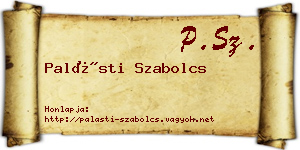 Palásti Szabolcs névjegykártya